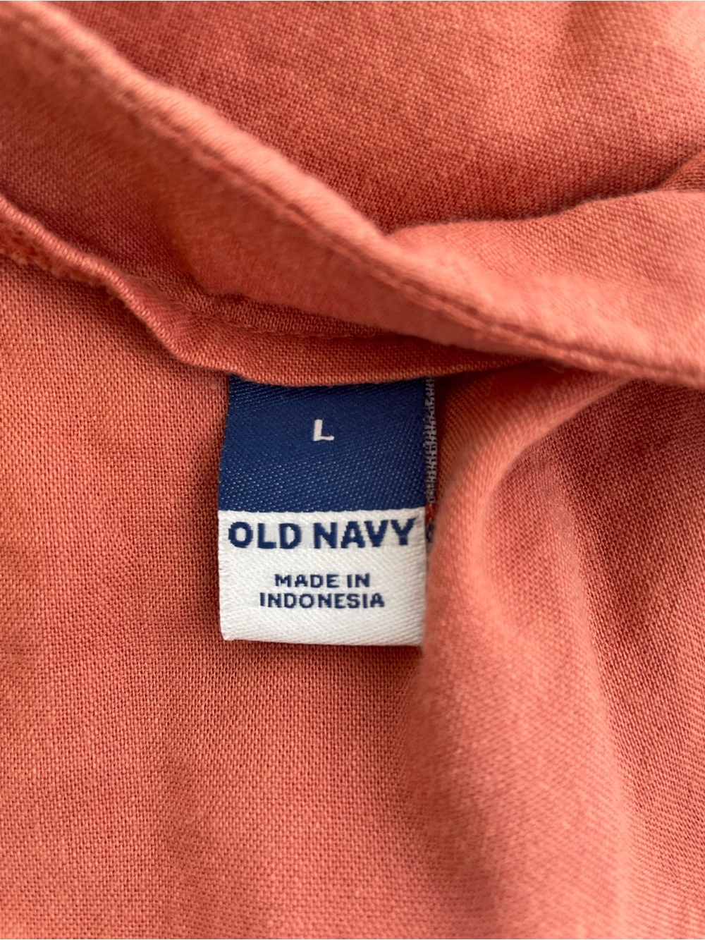 Old Navy swing dress babydoll tiered mini lightweight pockets rust autumn large - Picture 8 of 10